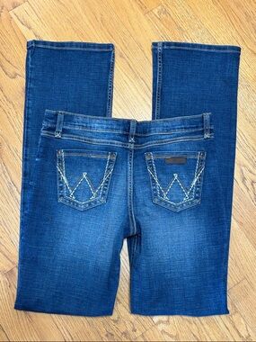 -Wrangler Women's Ultimate Riding Stretch Bootcut Jeans "No Gap Waistband" Sz 18